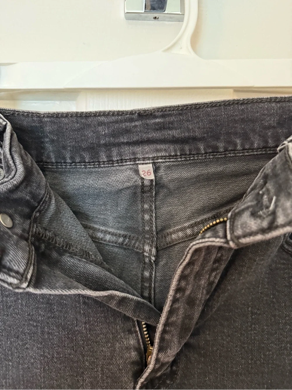 Levi's Black Wide-Leg Raw Hem Jeans